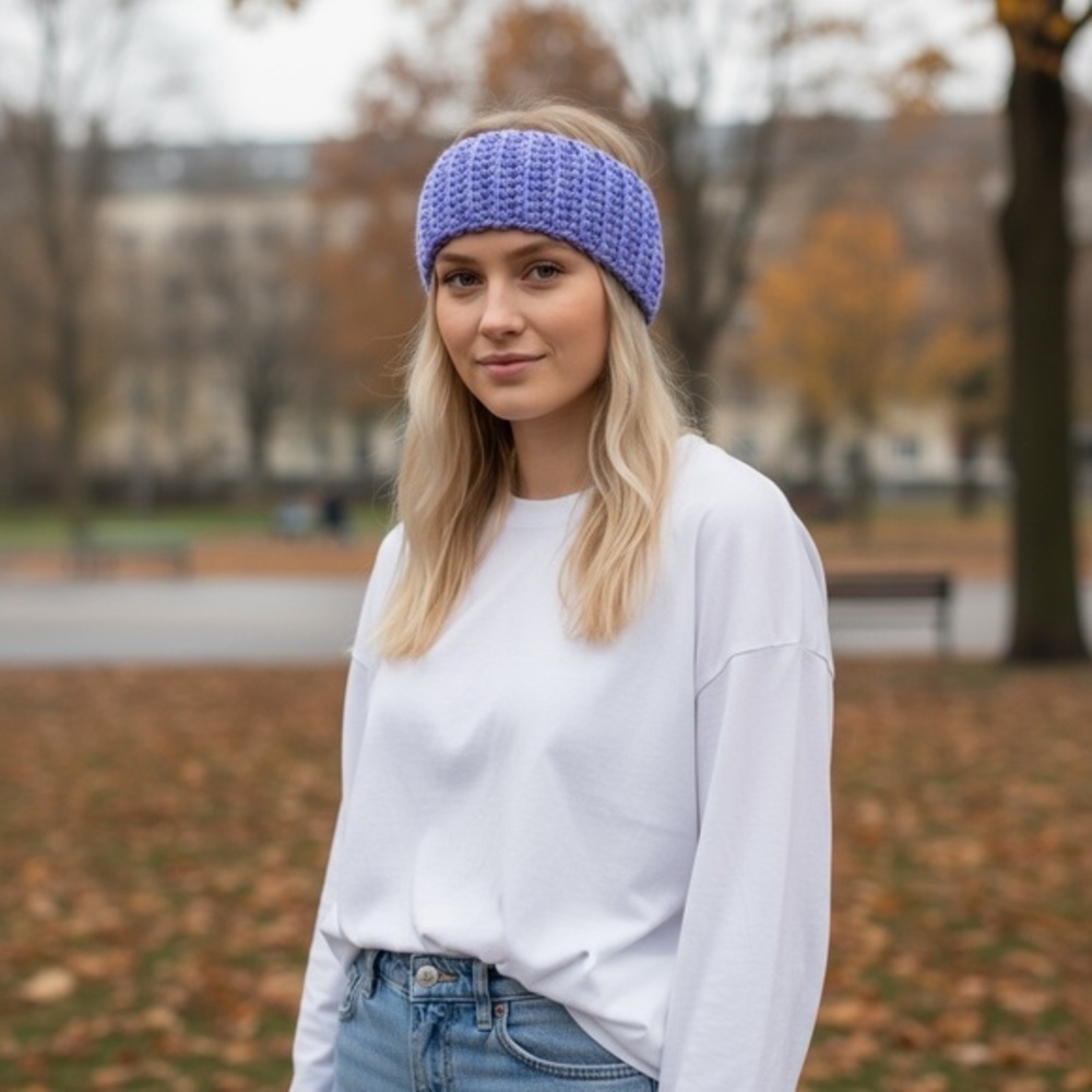 Purple Knit Headband